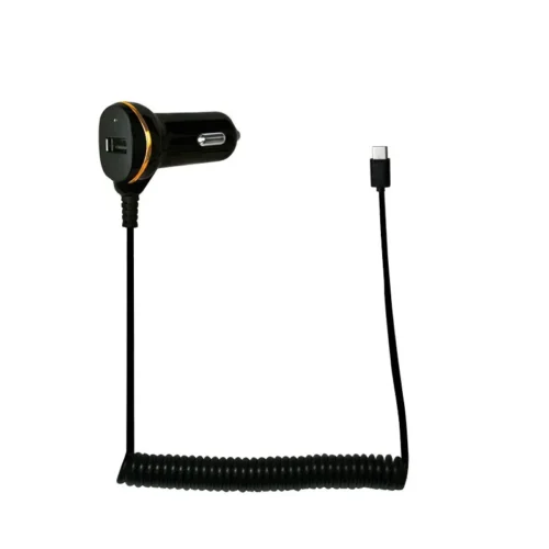 LogiLink зарядно за кола USB with кабел USB-C 10.5W