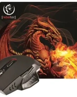 Rebeltec червен DRAGON gameкомплект мишка & подложка за мишка