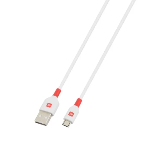 Alternative view of Кабел Skross, micro-USB - USB-A 2.0 мъжко, 1.2м, Бял
