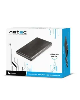 Alternative view of Natec External pocket SATA HDD RHINO 2.5 USB 2.0 Aluminum черен