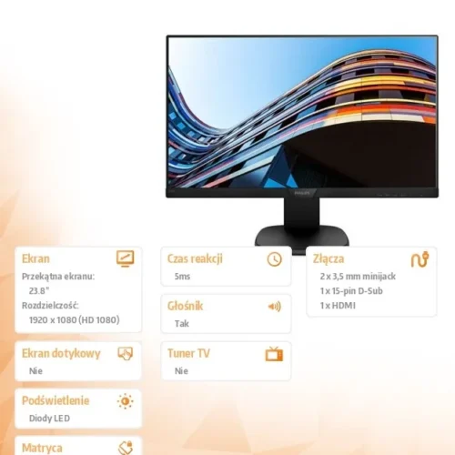 Philips Monitor 23.8 243S7EHMB IPS HDMI Pivot Speakers