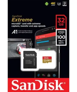 SanDisk Exteme microSDHC 32GB 100/60 MB/s A1 V30 U3