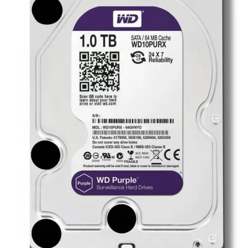 Alternative view of Western Digital HDD лилав 1TB 3,5 64MB SATAIII/5400rpm