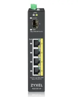 Alternative view of Zyxel RGS100-5P Switch Unmanaged PoE SFP