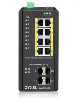 Alternative view of Zyxel Switch Managed PoE 12port RGS200-12P