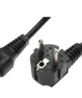 Digitus кабел за връзка 3x1mm2 Type Schuko angle/IEC C13 straight M/Z 2m черен