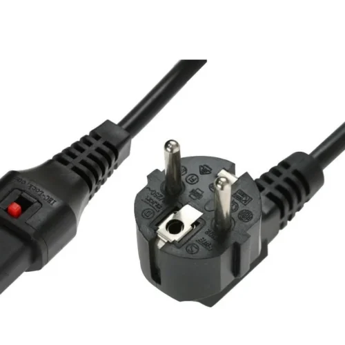 Digitus кабел за връзка 3x1mm2 Type Schuko angle/IEC C13 straight M/Z 2m черен