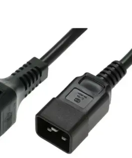Digitus Server power кабел 3x1.5mm2 simple type IEC C20/IEC C19 straight M/2m черен