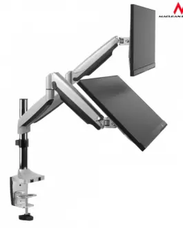 Alternative view of Maclean Desk handle for two monitors with spring 13 -32 9kg MC-765