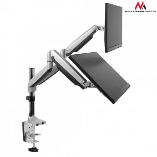 Alternative view of Maclean Desk handle for two monitors with spring 13 -32 9kg MC-765