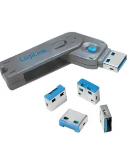 LogiLink USB port blocker 1xkey 4x locks