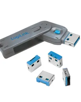 LogiLink USB port blocker 1xkey 4x locks