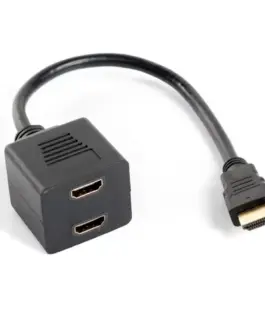 Lanberg HDMI-A адаптер (M) -> HDMI-A (F) x2 20cm splitter