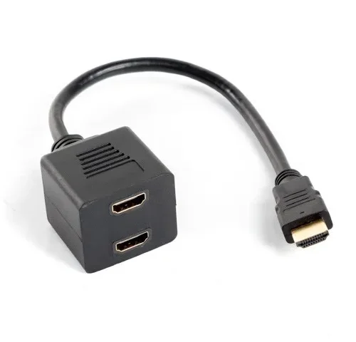 Lanberg HDMI-A адаптер (M) -> HDMI-A (F) x2 20cm splitter