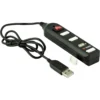 YENKEE Hub 4x USB 2.0 YHB 4002BK черен switch Plug & Play