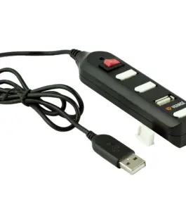 YENKEE Hub 4x USB 2.0 YHB 4002BK черен switch Plug & Play