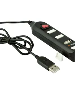 YENKEE Hub 4x USB 2.0 YHB 4002BK черен switch Plug & Play