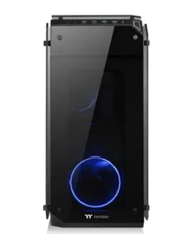 Thermaltake View 71 Riing Tempeчервен Glass - черен