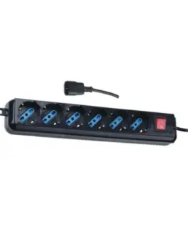 Alternative view of Techly UPS power strip with 6 sockets, 1,5m черен