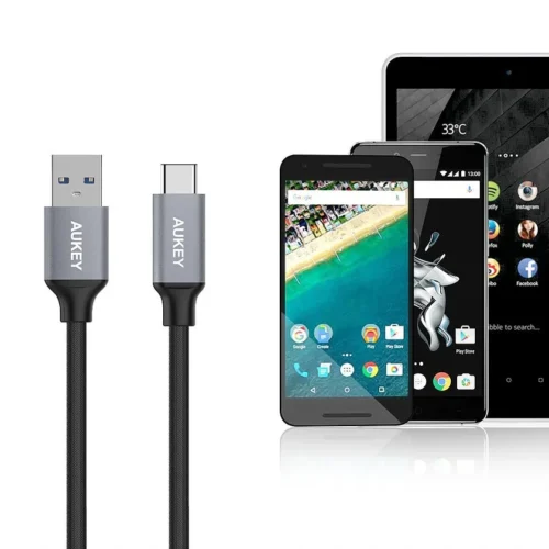 AUKEY CB-CD3 nylon quick кабел Quick Charge USB C-USB 3.0 | 2m | 5 Gbps