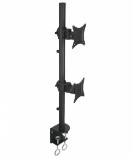 Techly Double twin desk LCD / LED desk stand 13-27 inch double черен