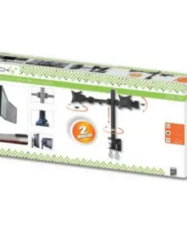 Alternative view of Techly Double twin desk LED/L D монитор arm 13-27 inch черен