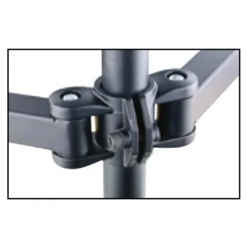 Techly Double twin desk LED/L D monitor arm 13-27 inch черен