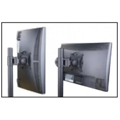 Techly Double twin desk LED/L D monitor arm 13-27 inch черен