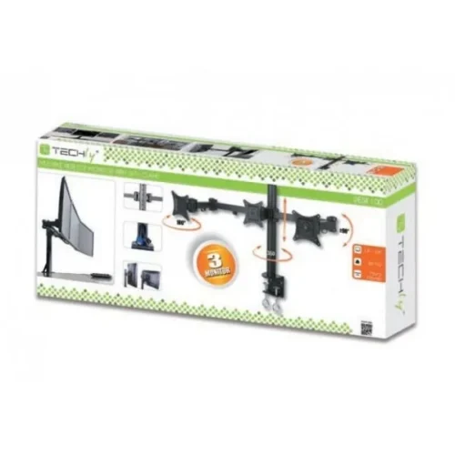 Techly Triple desk LED/LCD monitor arm 13-24inch 3x10kg черен