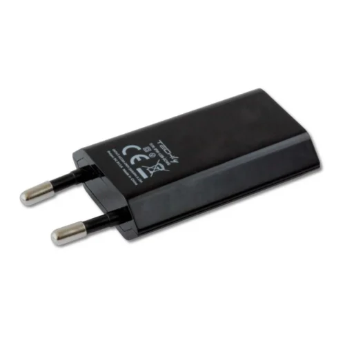 Techly Slim USB зарядно 230V – 5V/1A черен