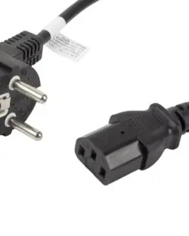 Alternative view of Lanberg Power кабел CEE 7/7 - IEC 320 C13 VDE 1.8M черен