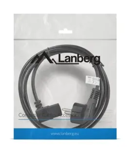 Lanberg кабел power CEE 7/7 - IEC 320 C13 right angle VDE 1.8M черен