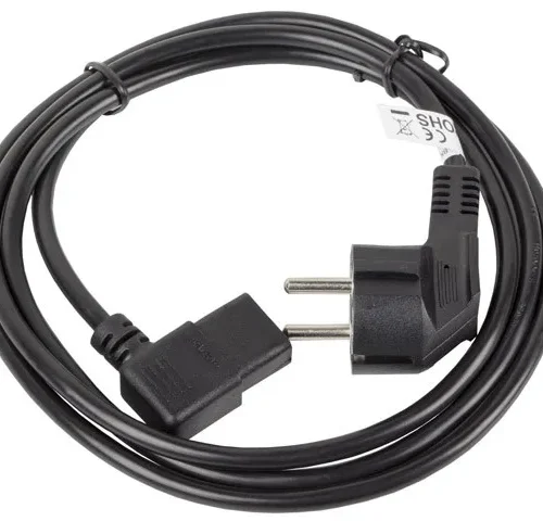 Alternative view of Lanberg кабел power CEE 7/7 - IEC 320 C13 right angle VDE 1.8M черен