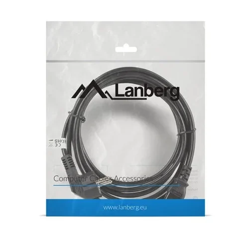 Alternative view of Lanberg Power кабел CEE 7/7 - IEC 320 C13 3M VDE 3M черен