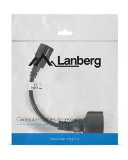 Alternative view of Lanberg Extension power кабел IEC 320 C14 - Schuko 20cm черен