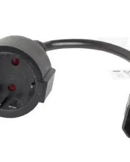 Lanberg Extension power кабел IEC 320 C14 - Schuko 20cm черен