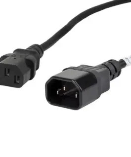 Alternative view of Lanberg Power cord удължителен кабел IEC 320 C13 - C14 VDE 1.8M черен