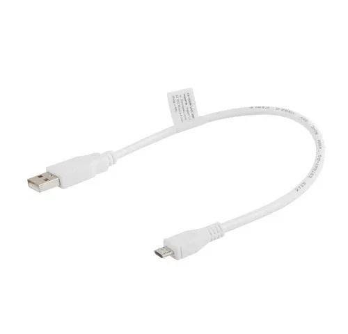 Lanberg кабел USB 2.0 micro AM-MBM5P 0.3M бял