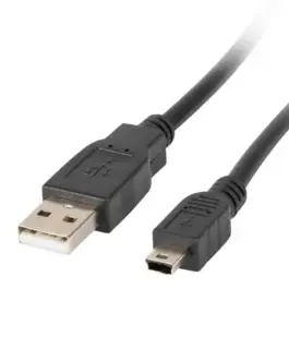 Lanberg кабел USB 2.0 mini AM-BM5P 1.8M черен