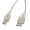 Lanberg кабел USB 2.0 AM-BM 1.8 Ferryt прозрачен