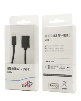 Alternative view of TB кабел OTG USB AF - USB C 15cm черен