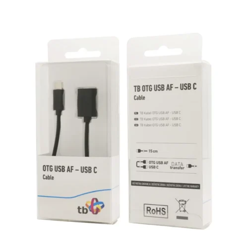 Alternative view of TB кабел OTG USB AF - USB C 15cm черен