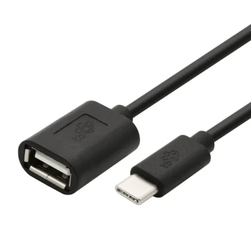 TB кабел OTG USB AF – USB C 15cm черен
