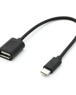 TB кабел OTG USB AF - USB C 15cm черен