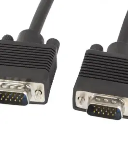 Lanberg кабел VGA Ferryt 5M M/M Shield черен