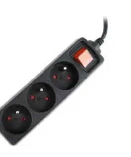 Gembird UPS power strip 3FR/16A/C14/0.6m/черен