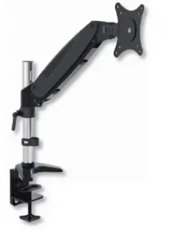 Techly Desk arm with a gas shock absorber монитор 15-27 inches 8kg silver-черен