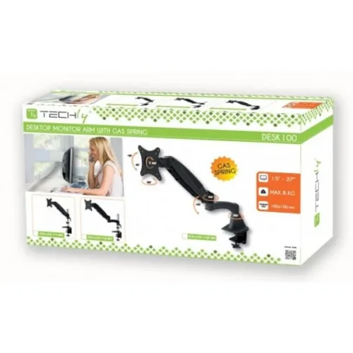 Techly Desk arm with a gas shock absorber monitor 15-27 inches