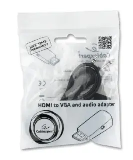 Alternative view of Gembird адаптер HDMI-A(M)->VGA(F)+Audio