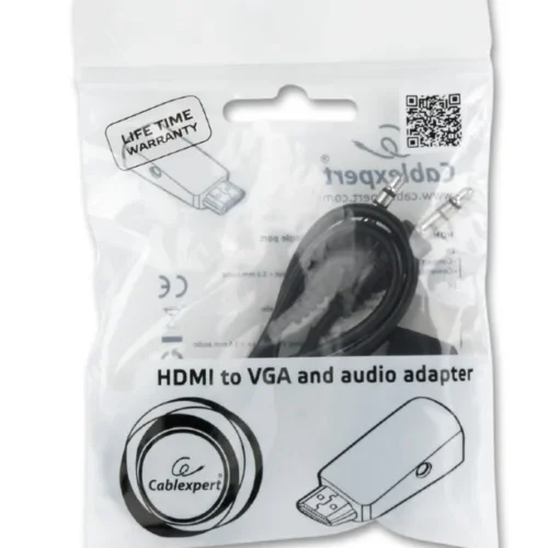 Alternative view of Gembird адаптер HDMI-A(M)->VGA(F)+Audio